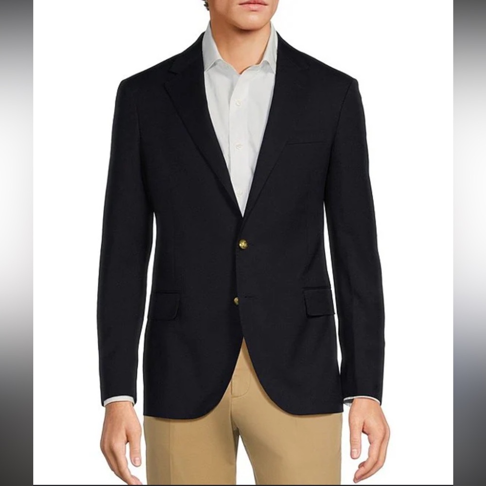 Ralph Lauren Navy Blazer with Gold Buttons
